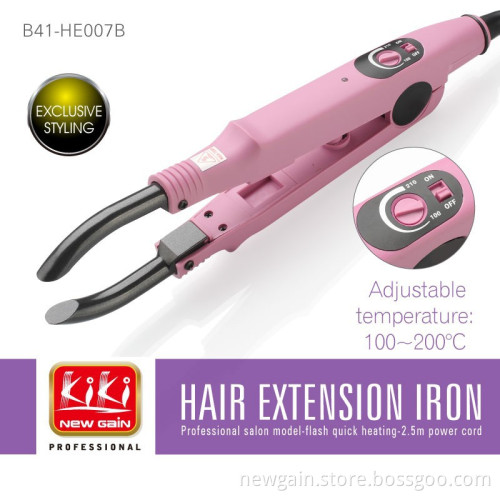 Universal voltage. PTC heater hair extension. Human hair extension. Hair extension iron